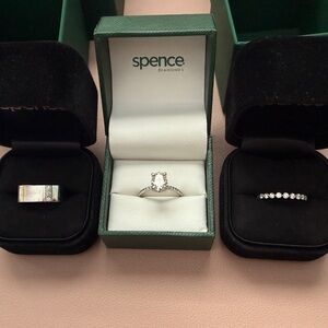 Diamond Engagement Ring and Wedding Band Set